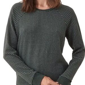 Marine Layer Grey and White Crew Neck Sweater